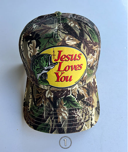 CAMO Jesus Fish hat