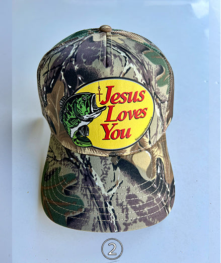 CAMO Jesus Fish hat